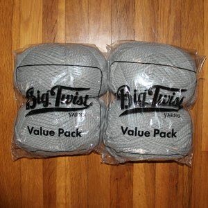 Big Twist Value Pack Super Bulky Yarn Gray 2 Skeins Acrylic Wool